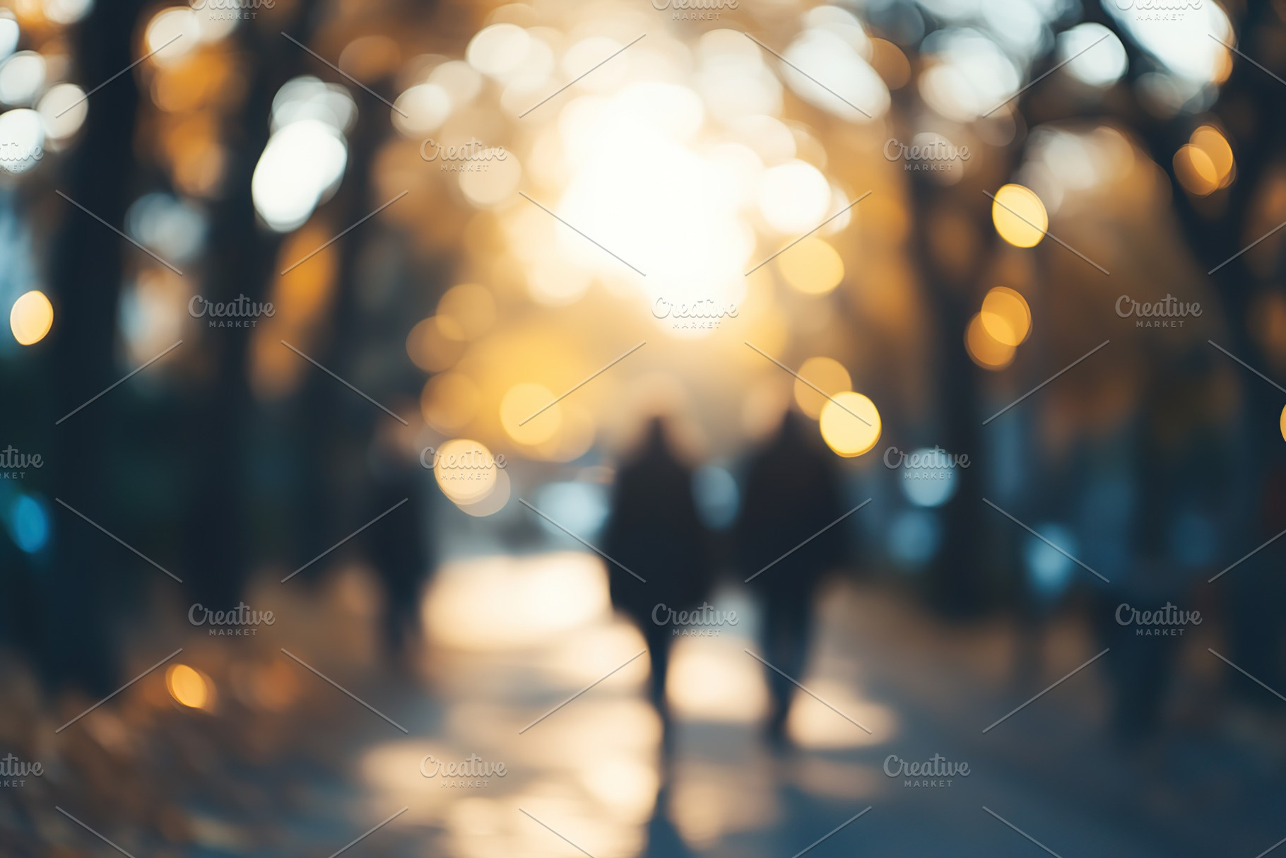 Background of blurred city park with walking people, a Background Photo by AlyaAnd
