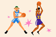 Basketball Player Asset Illustration, a Person Illustration by graphicook (Thumbnail 2 of 3)