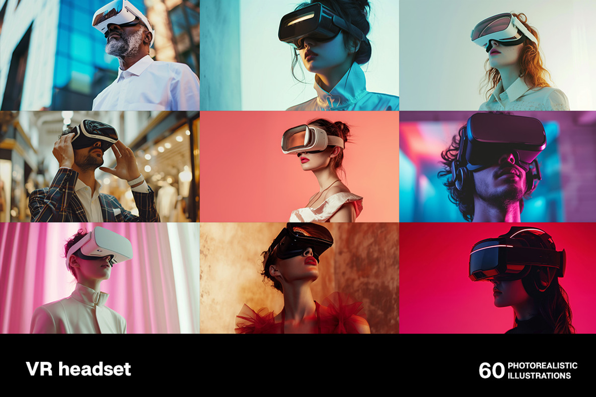 VR Headsets. 60 images, a Technology Photo by Handmadefont (Photo 4 of 13)