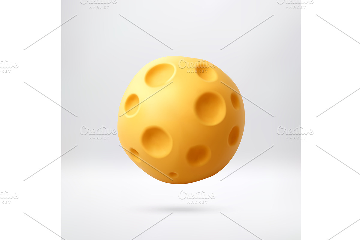 3d Full Moon with Crater, an Object Illustration by Abscent
