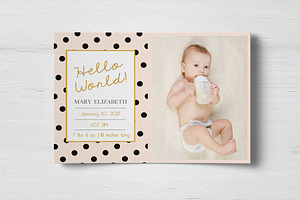 Newborn announcement template