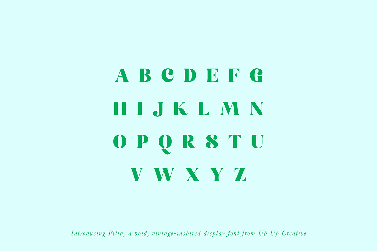 Filia Display Font preview 3