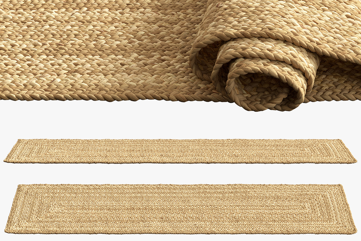 Dina Coastal Jute Rug Runner, a Furniture 3D Model by 3dmitruk (Photo 1 of 14)