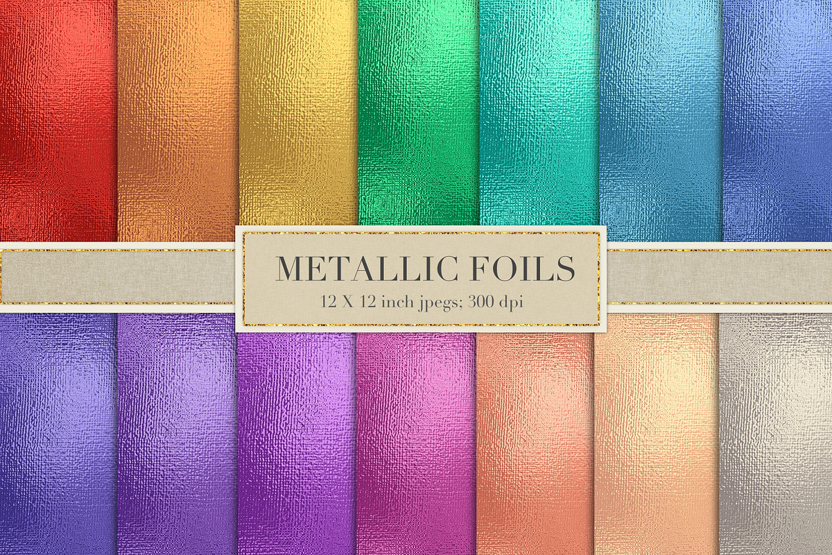 Colorful metallic foil textures, a Texture Graphic by Paper Farms (Photo 1 of 2)