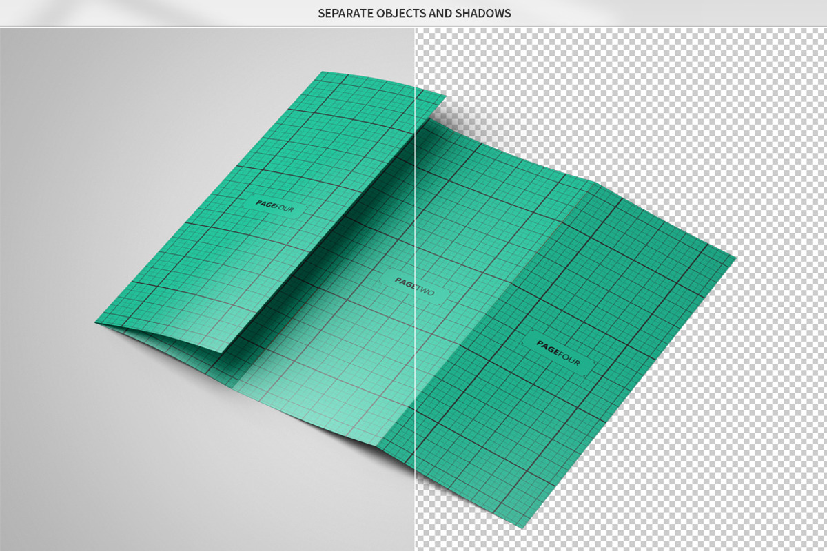Double Gatefold Brochure Mockup, a Print Template by MassDream (Photo 10 of 10)