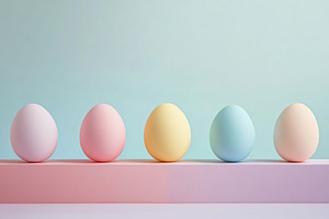 Colorful painted easter eggs, a Photo by AlyaAnd