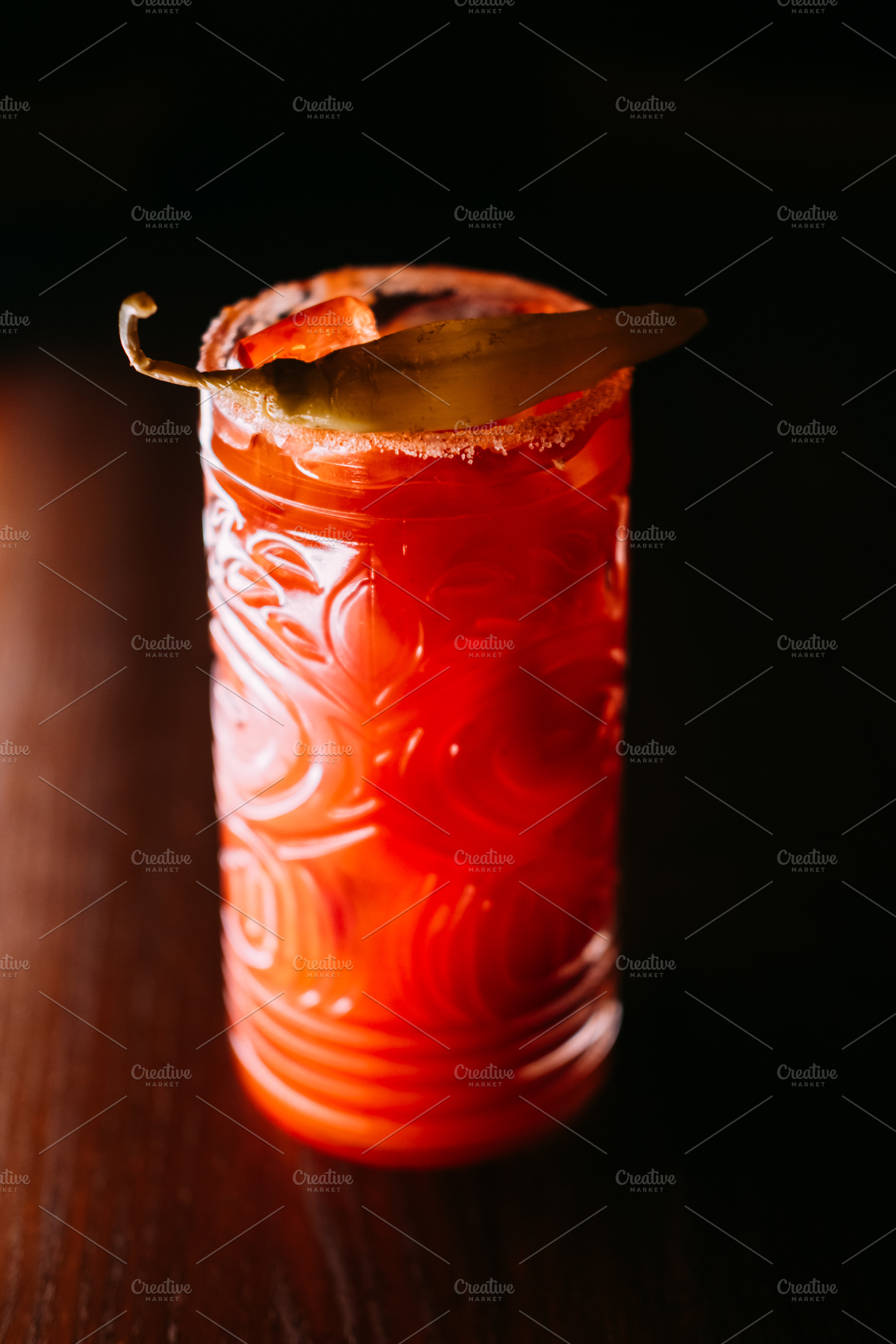 Vegetable cocktail spicy beverage tomato drink, a Food & Drink Photo by Photo Drive Studio