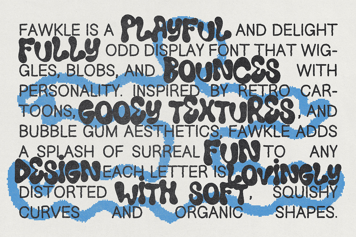 Fawkle – Wiggly, Bubbly Typeface, a Handwritten Font by softulka (Photo 2 of 8)