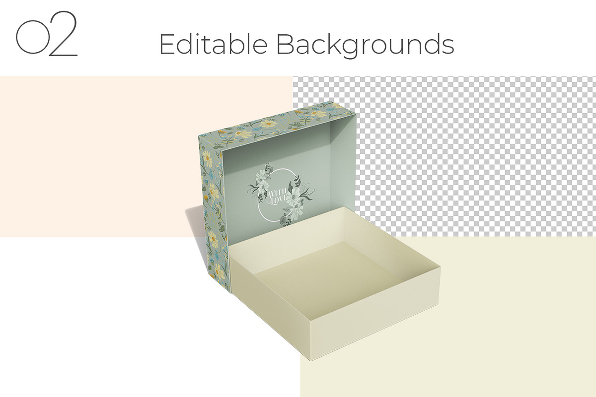 Square Box Packaging Mockup, a Packaging Mockup by Sheikhadesign (Photo 3 of 10)