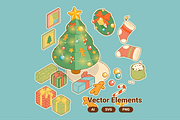 Isometric Christmas Decoration Set, an Illustration by murmur Design (Thumbnail 2 of 3)