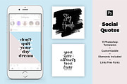 Social Media Quote Templates, a Social Media Template by Em & Dash (Thumbnail 1 of 6)