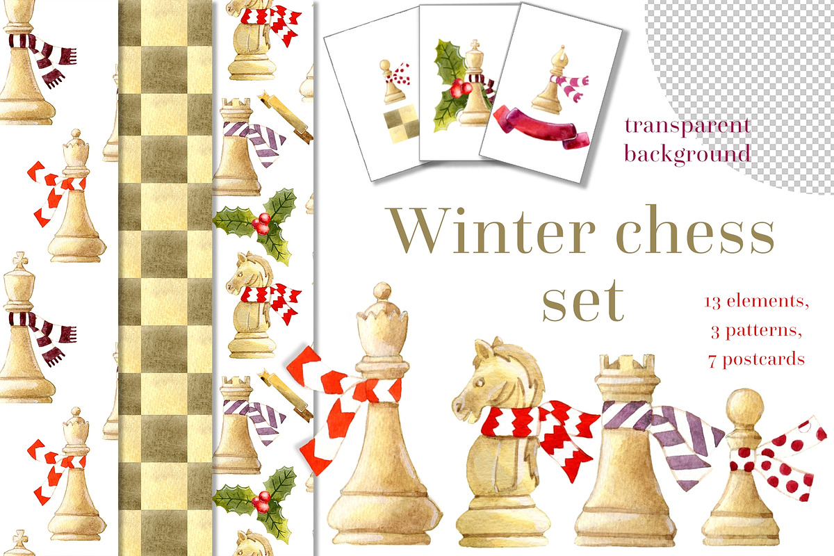 Winter chess set, an Illustration by fiolika (Photo 1 of 5)