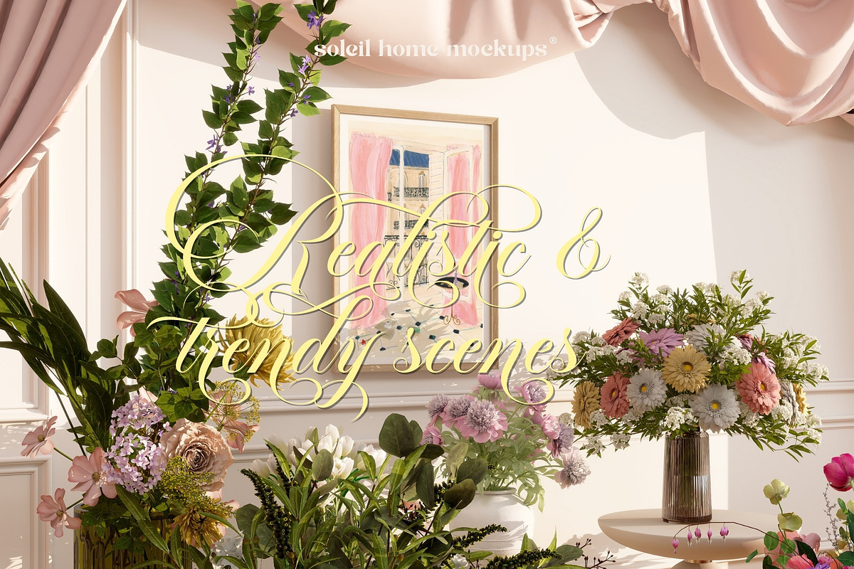 BRIDGET | Floral Frame Mockups SET, a Household Mockup by SoleilHomeMockups (Photo 11 of 12)