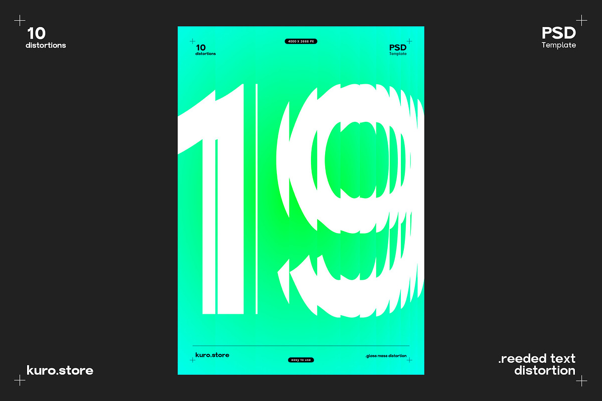 Reeded Text Distortion Effect, a Texture Graphic by kuro (Photo 5 of 10)