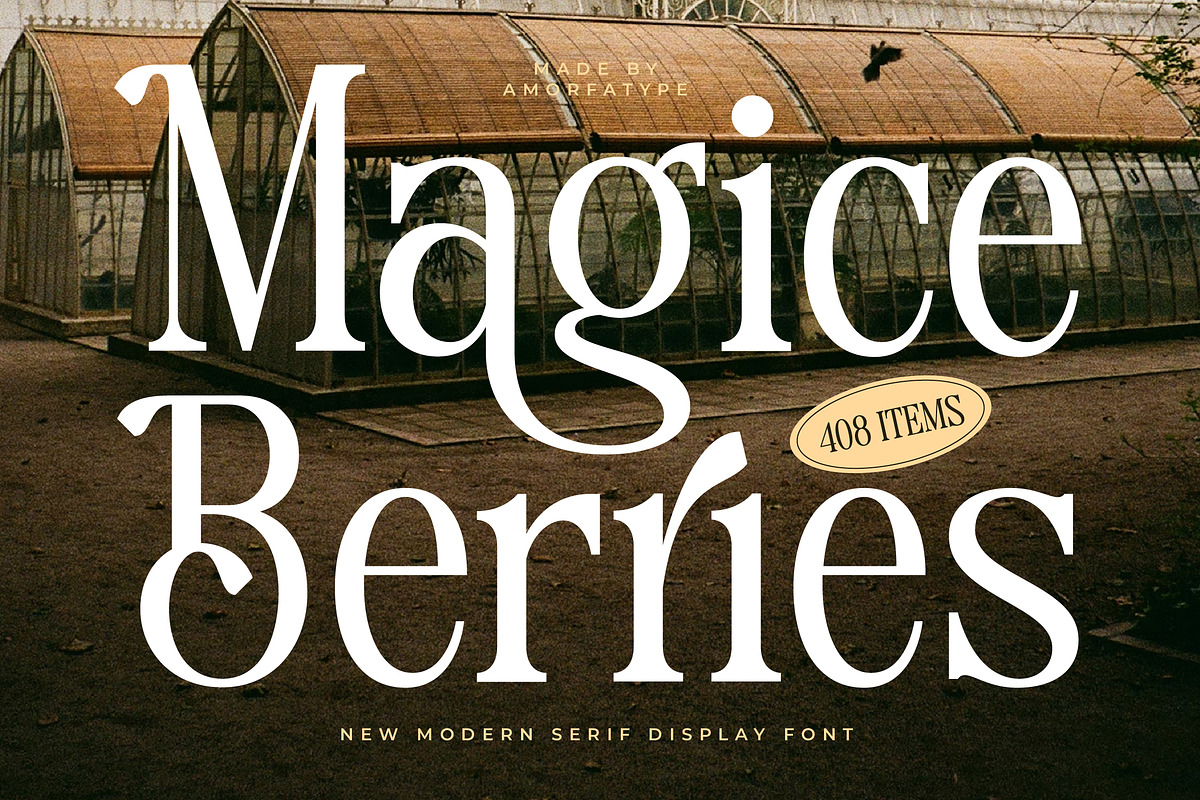 Magice Berries A New Modern Serif, a Serif Font by AmorfaType (Photo 1 of 10)