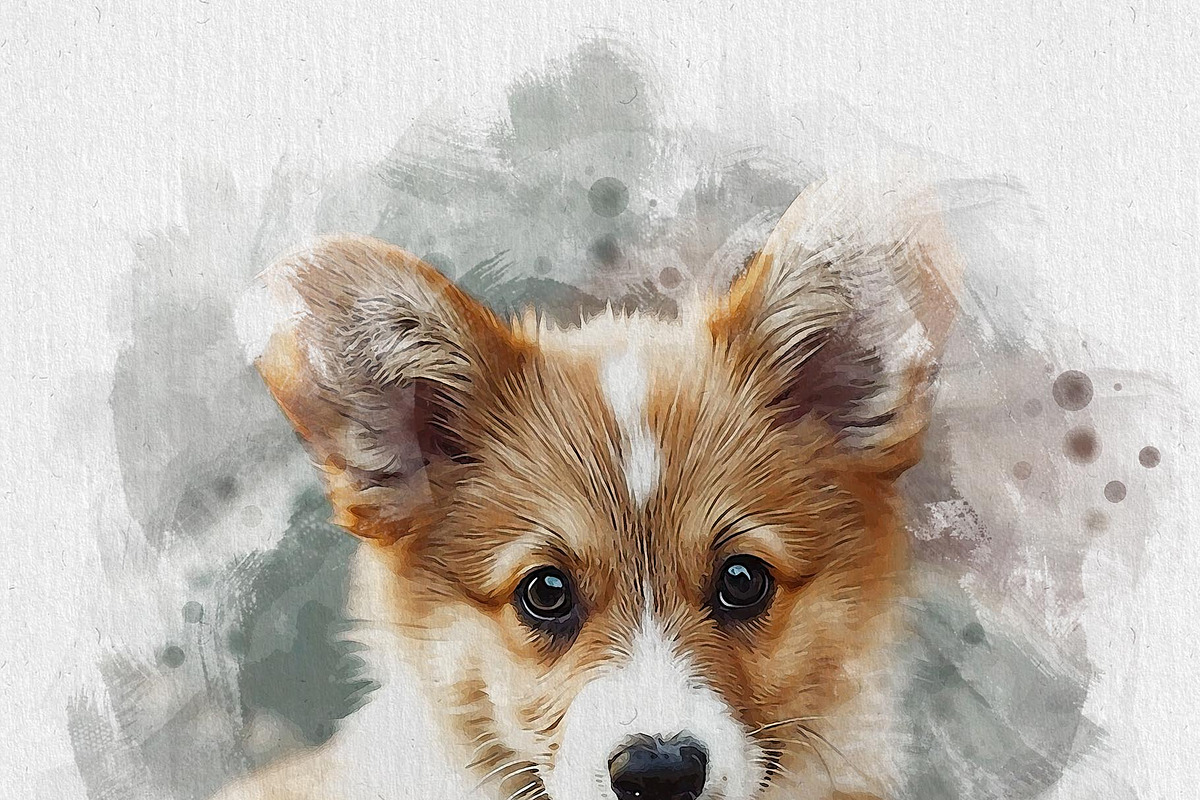Dog Watercolor Photo Effect, an Action Add-On by Photoshop Action (Photo 17 of 19)