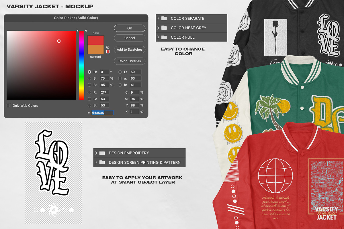 Varsity Jacket - Mockup, a Hoody Mockup by DaldSgh (Photo 16 of 21)