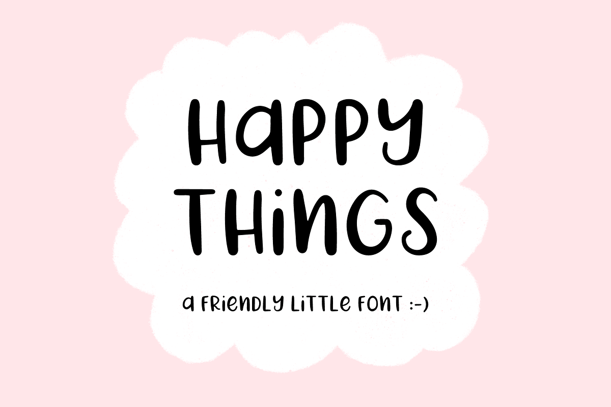 Happy Things | A Hand Drawn Font