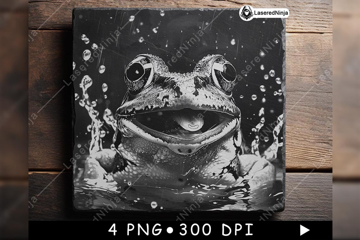 Frog Smiling Tongue Out Water Splash, a Background Graphic by LaseredNinja (Photo 7 of 7)