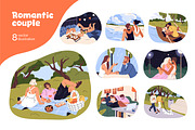 Love couples on romantic date set, a Person Illustration by PaperTrident (Thumbnail 1 of 9)