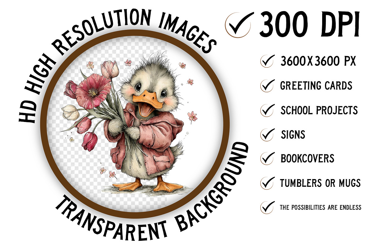 Whimsical Easter Duck Clipart Bundle, an Illustration by Craft Nest (Photo 2 of 11)