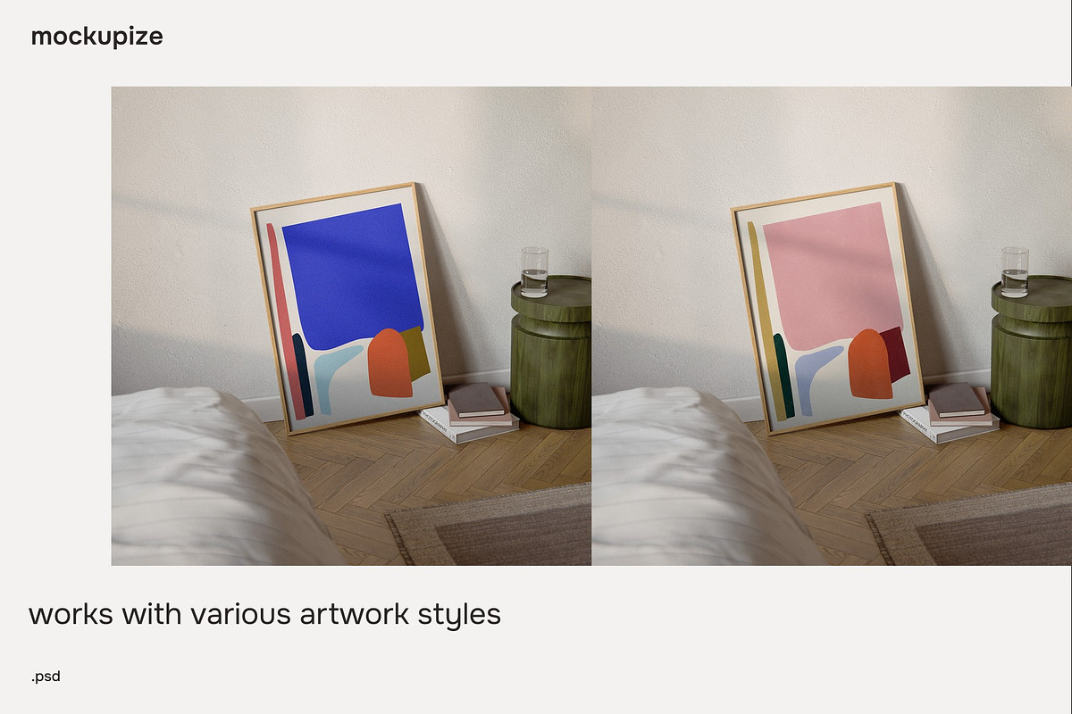5x7 Bedroom Leaning Frame Mockup, a Household Mockup by mockupize (Photo 5 of 7)