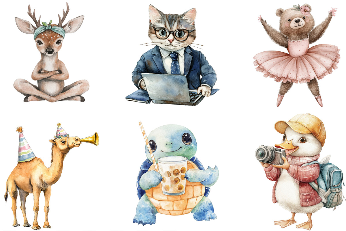 Quirky Humor Animal Sublimation, an Illustration by Designking (Photo 3 of 4)