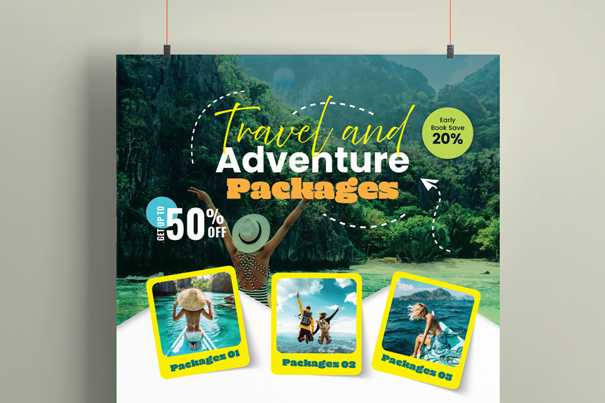 Travel and Adventure Flyer Template, a Flyer Template by MightyDesign (Photo 2 of 6)