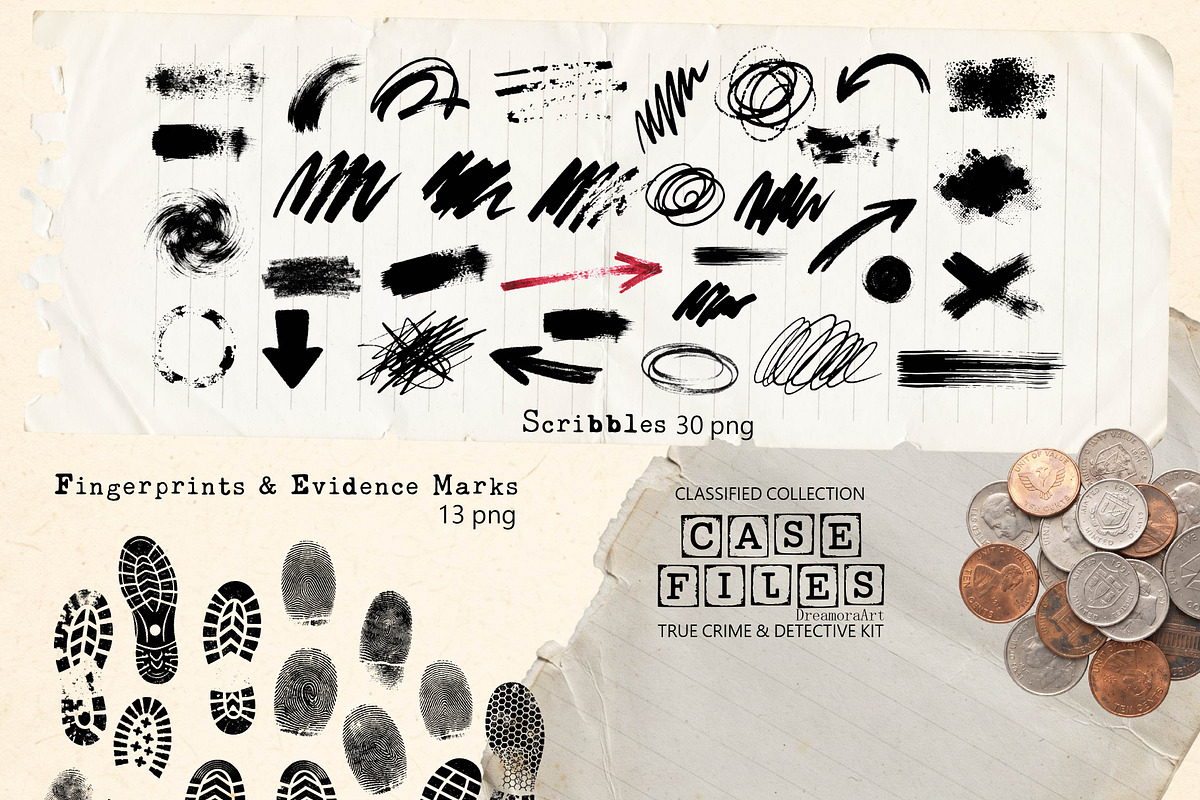 CASE FILES True Crime Detective Kit, an Object Graphic by DreamoraArt (Photo 6 of 8)
