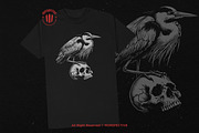 10 Bundle Dark Art Heron Bird Skull, an Illustration by Morspective (Thumbnail 2 of 7)