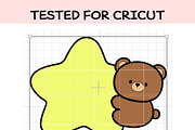Cute Bear with Star SVG, an Illustration by TheHitShop (Thumbnail 8 of 10)