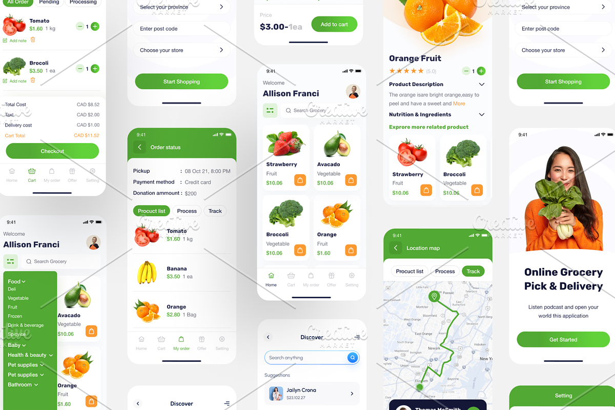 Gexpress - Grocery Shop App Figma, an App Template by Pixency (Photo 6 of 6)