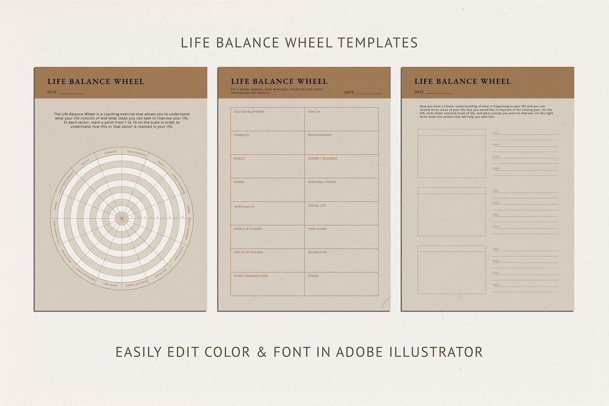 Wellness Planner, a Stationery Template by Anatartan Design (Photo 4 of 13)