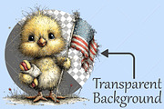 Whimsical 4th of July Chicken PNG, a Seasonal Illustration by Canvas Craft (Thumbnail 2 of 10)