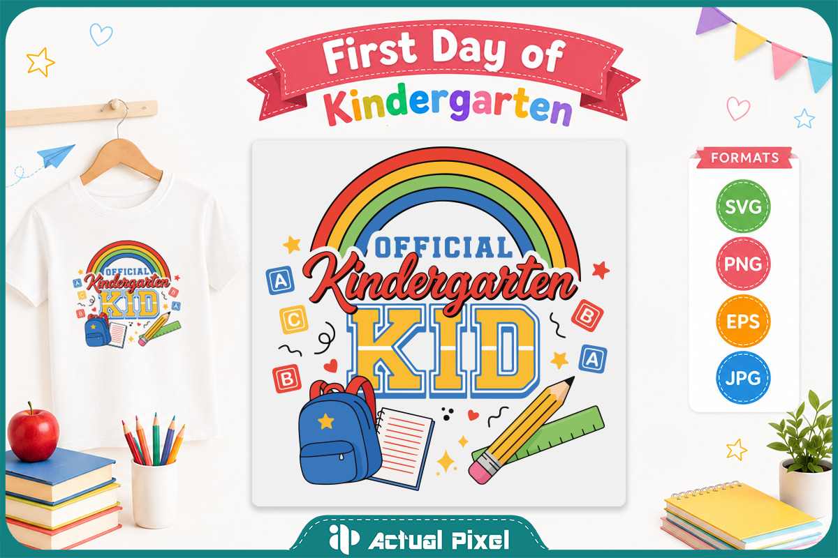First Day of Kindergarten Bundle, an Education Illustration by Actual Pixel (Photo 12 of 14)