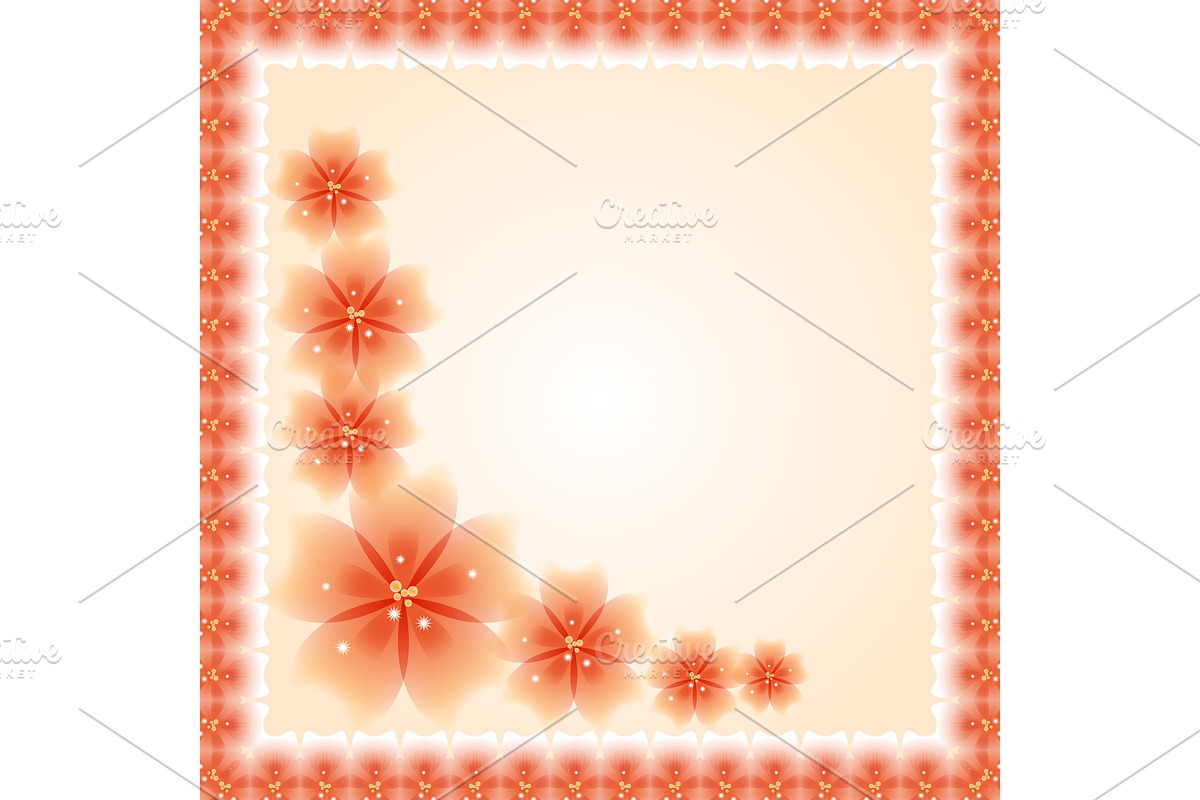 Floral Vector Pattern. Fine Greeting, a Texture Graphic by FineArtStudio (Photo 1 of 3)