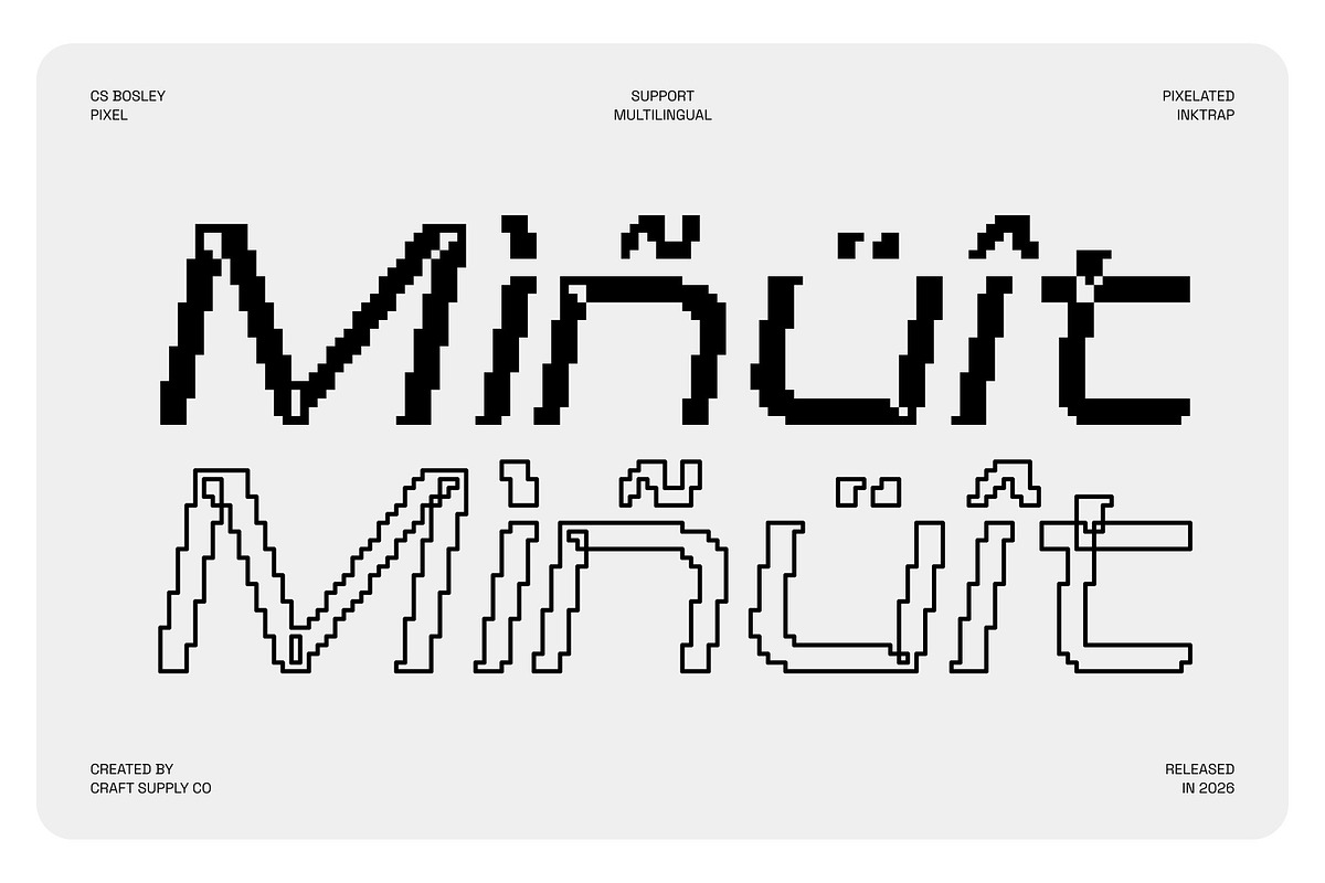 CS Bosley Pixel, a Sans Serif Font by Craft Supply Co. (Photo 7 of 8)