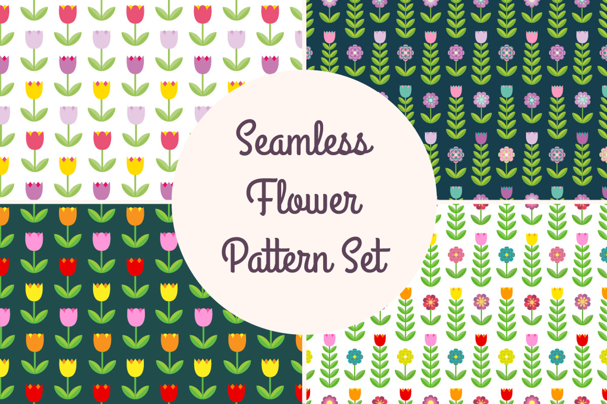 Flower pattern collection, a Pattern Graphic by Evgeniya Dzhumm