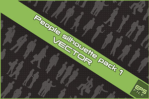 People silhouette VECTOR pack 1, a Person Illustration by stallfish's art store
