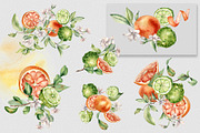 Citrus fruits and flower watercolor, a Decorative Illustration by Kate Lanbina (Thumbnail 4 of 20)