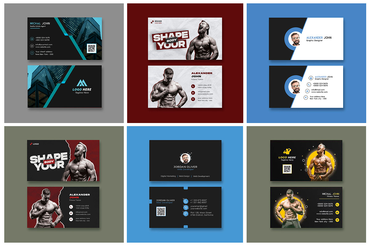 50 Business Cards Mega Bundle, a Business Card Template by Saman Osama (Photo 4 of 10)