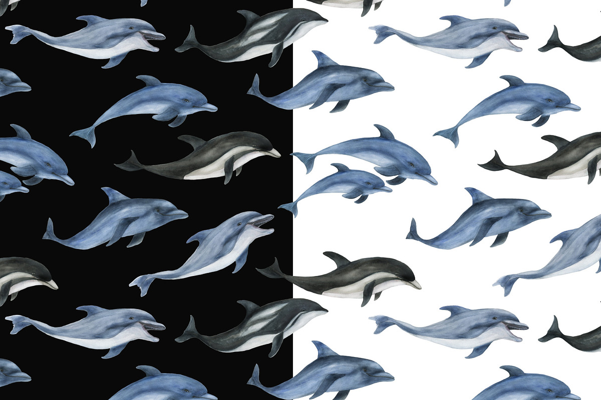 Dolphins - watercolor painting, an Animal Illustration by ramika (Photo 4 of 4)
