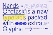 Nerds Grotesk, a Sans Serif Font by Madebysté. (Thumbnail 11 of 13)