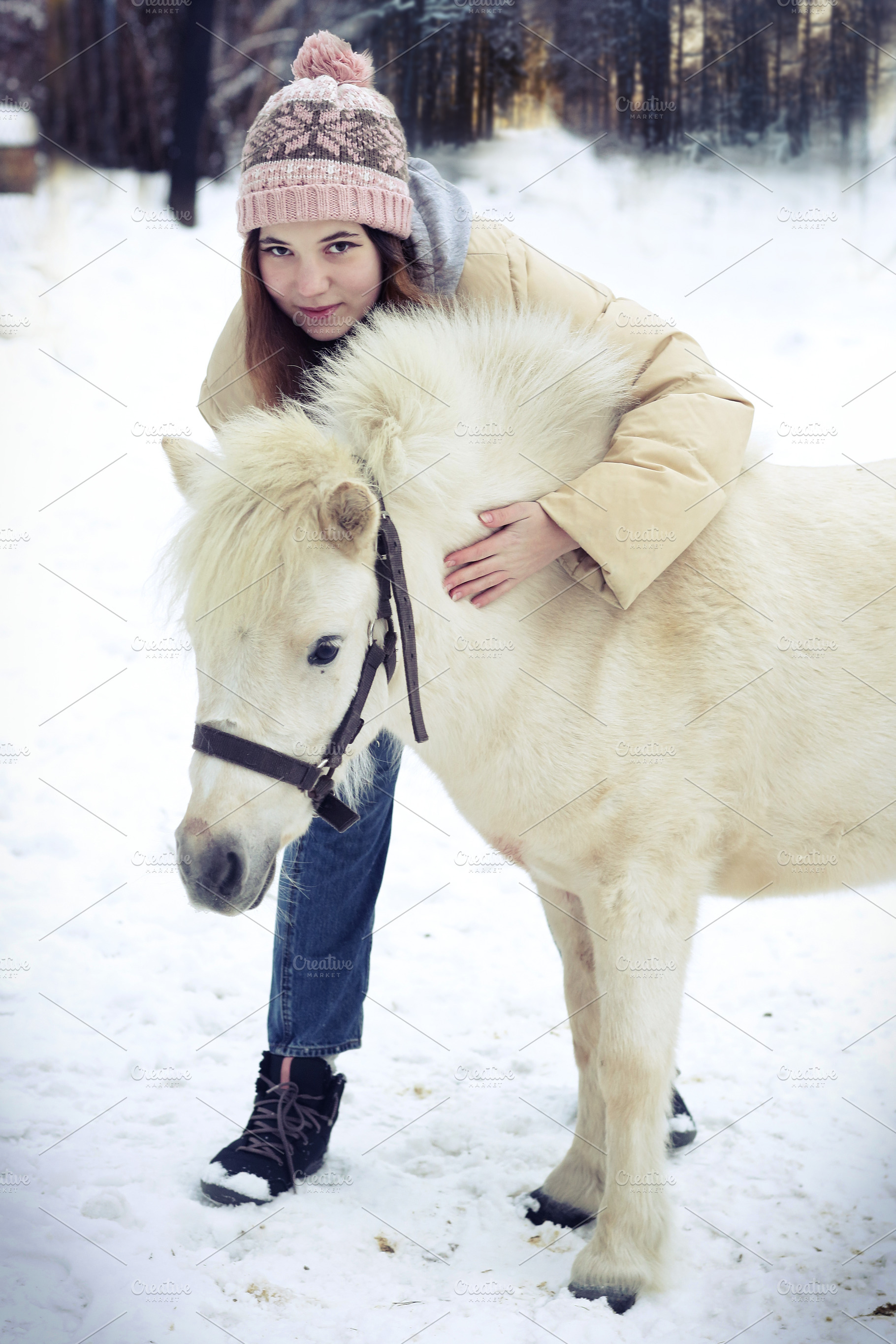 teenager girl with long brown hair a, a Photo by Famapictura