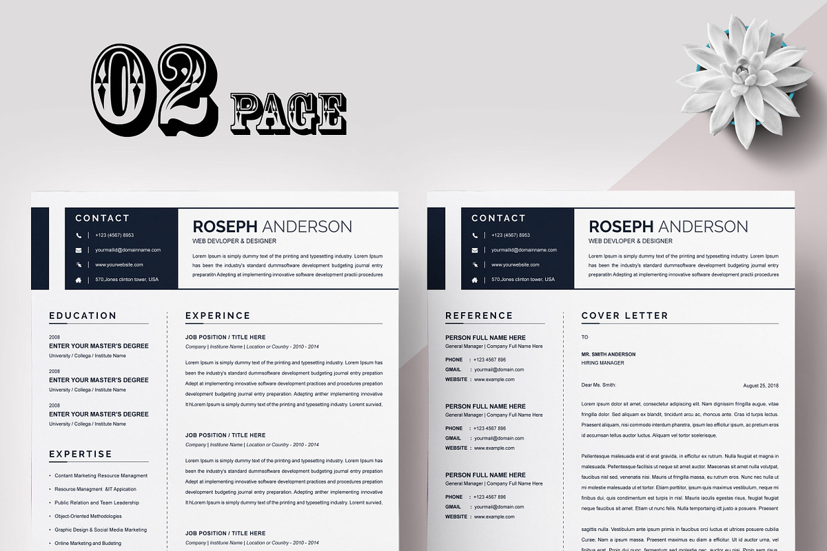 Resume Templates CV Bundle, a Resume Template by X-Type (Photo 10 of 21)