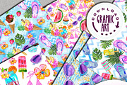 Summer Party Seamless pattern, a Pattern Graphic by Download Graphic Art (Thumbnail 5 of 10)