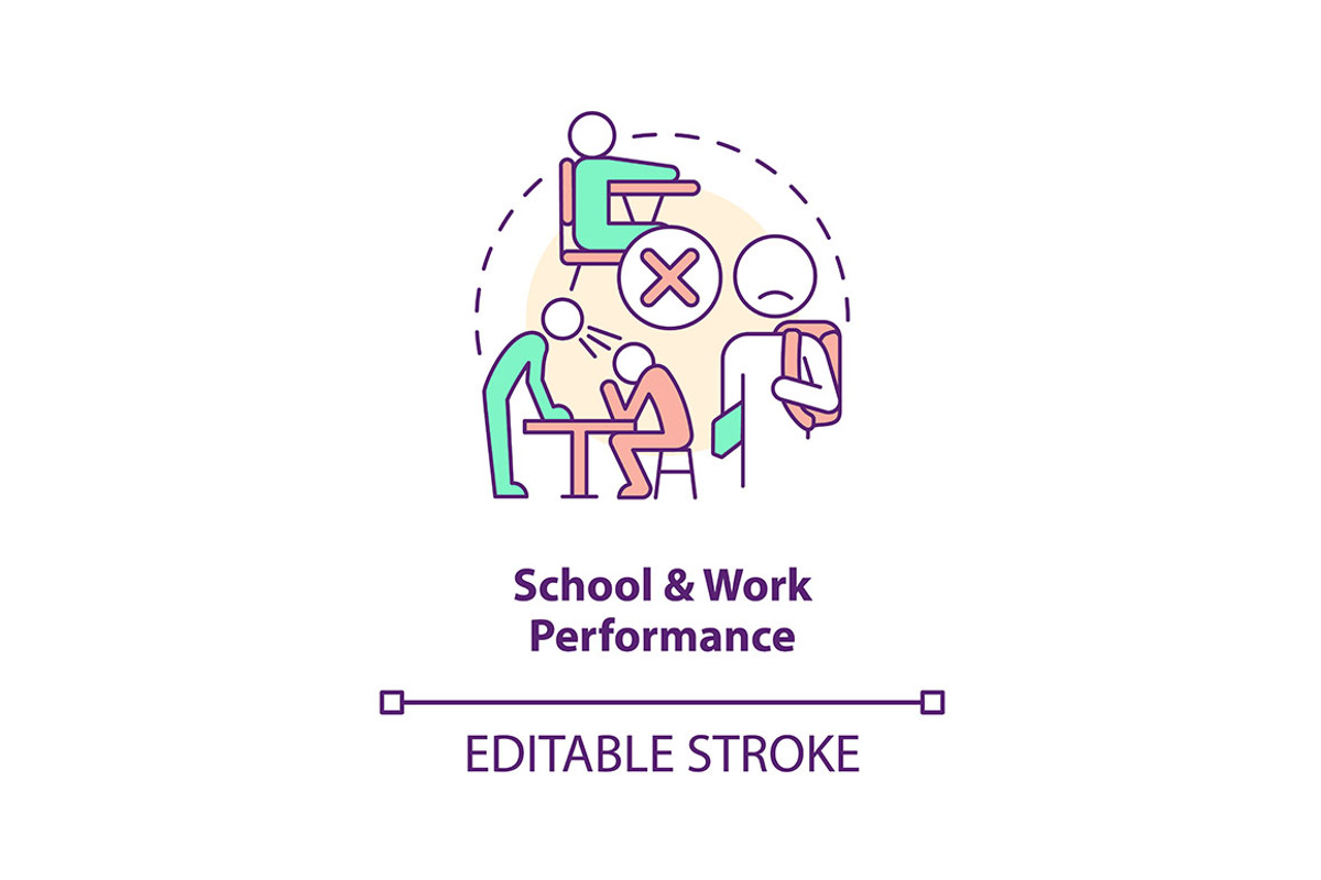 School and work performance concept, an Outline Icon by IMG Visuals