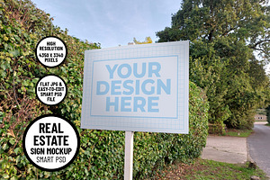 Real Estate Agent Sign Mockup PSD