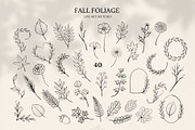 Fall Foliage Line art sketches, an Object Graphic by Blumensdiary (Thumbnail 2 of 7)