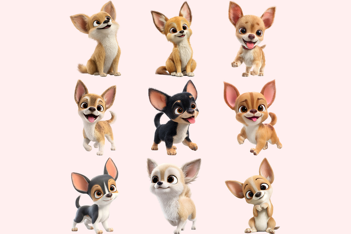Chihuahua Clipart PNG Bundle, a Graphic by M9 Design (Photo 7 of 11)